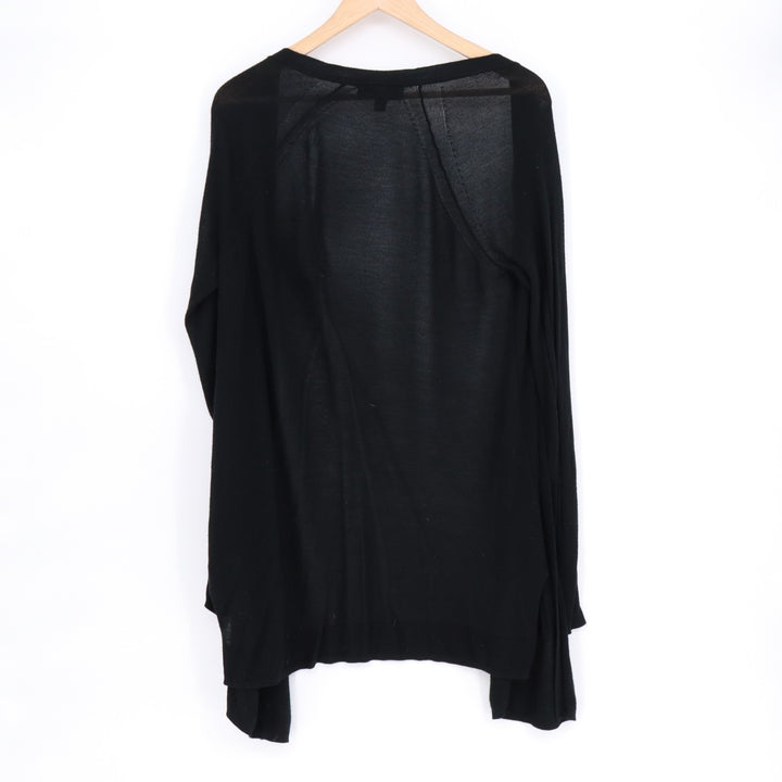 Mossimo Cardigan Sweater Womens Medium Black Rayon Tight Knit Winter Open Front