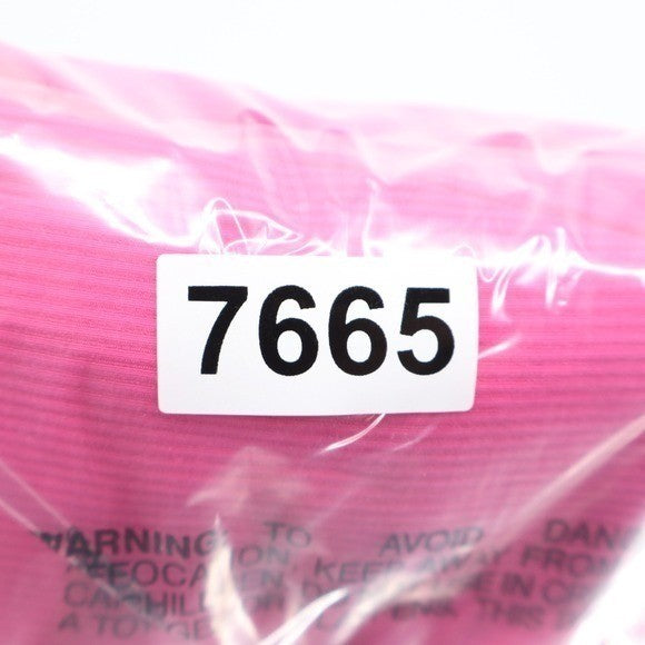Naked Wardrobe Hot Pink Ribbed Knit Split Hem High Rise Pants Womens S
