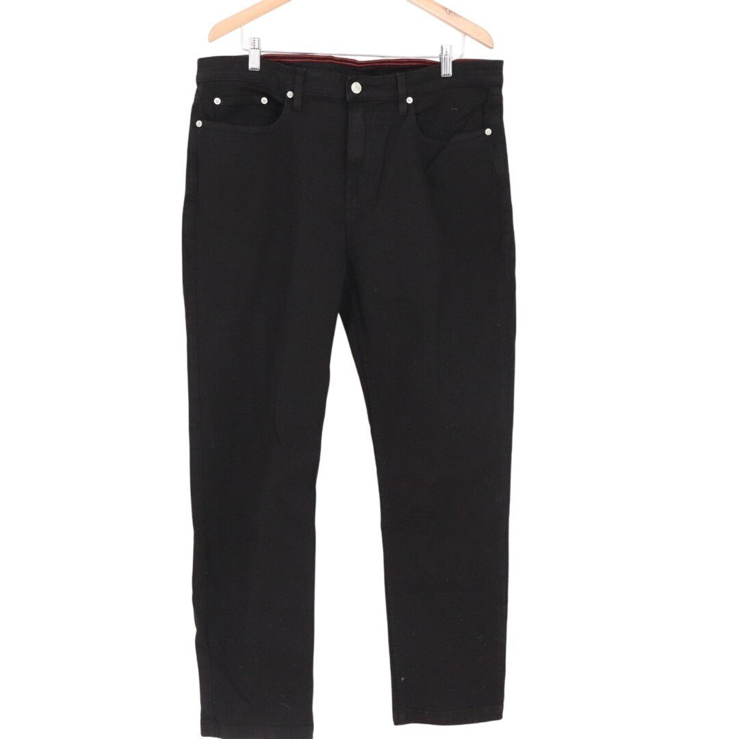 American Giant Roughneck Jeans Mens 36x32 Black Canvas Cotton Stretch Straight