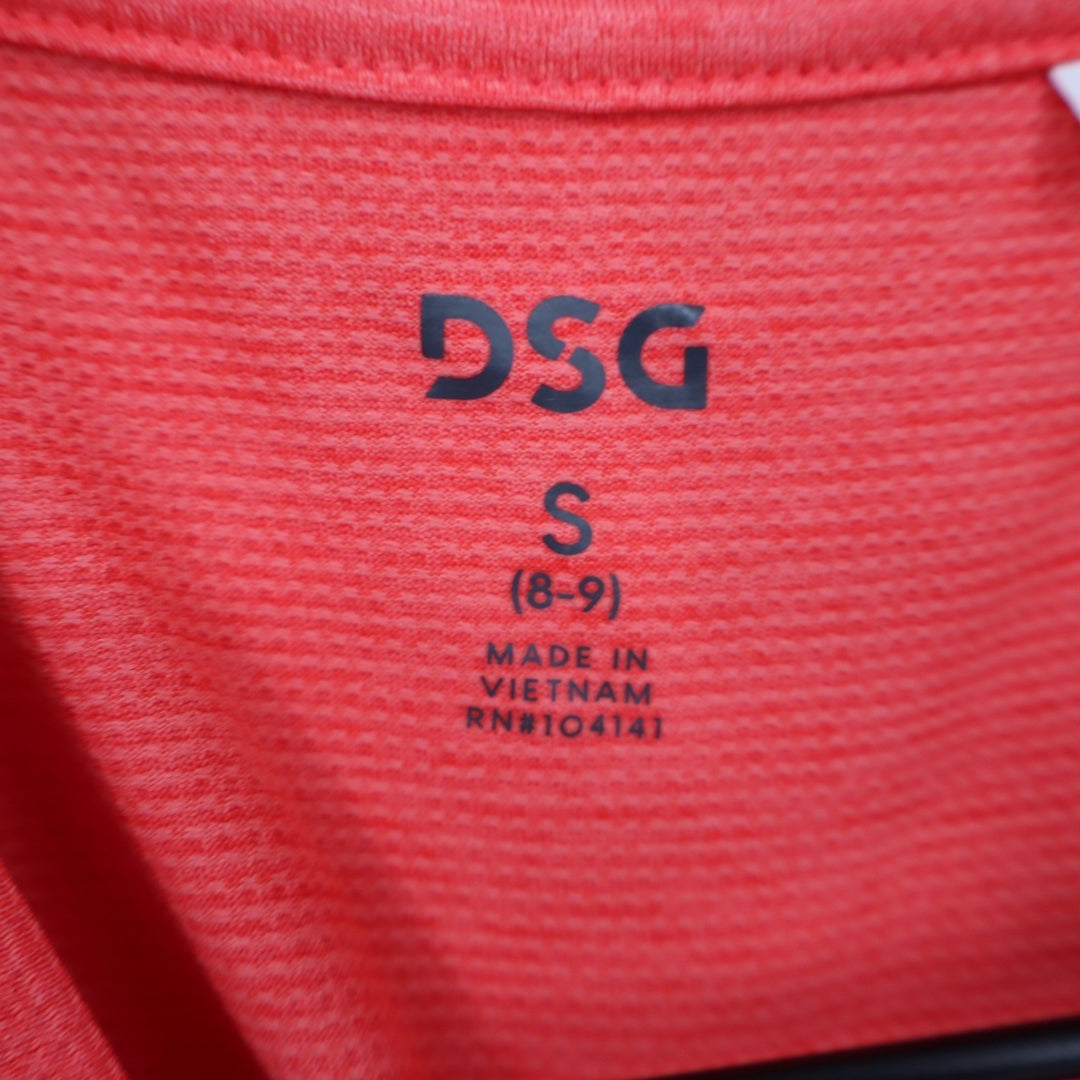 DSG Boys Small 8-9 Pieced Graphic Movement Tee Cabana Coral Navy Basketball 1989