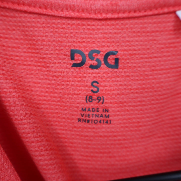 DSG Boys Small 8-9 Pieced Graphic Movement Tee Cabana Coral Navy Basketball 1989