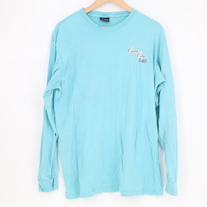 Sunsations T-Shirt Unisex Large Blue Ocean City, Maryland Graphic Long Sleeve