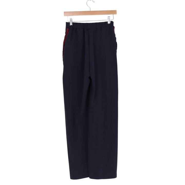 Trousers Womens Small Navy Side Stripe Slash Pockets Pull On High Rise Wide Leg