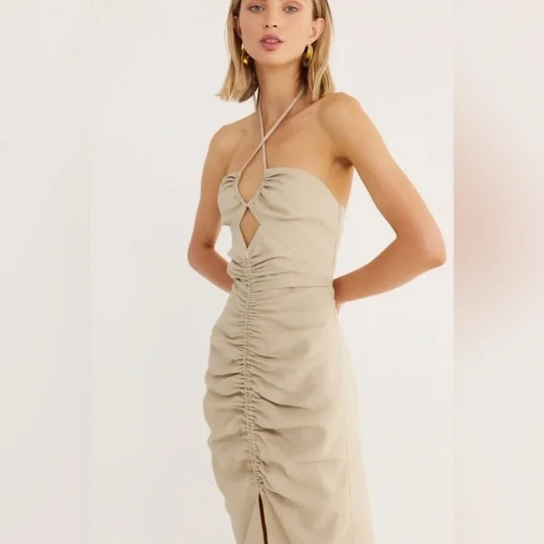 Rumer Estelle Halter Maxi Dress Size M