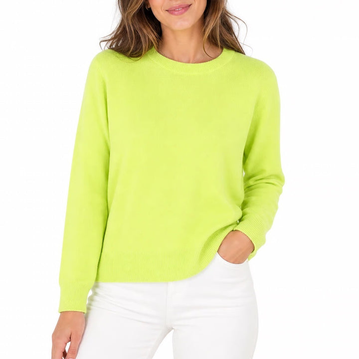 A New Day Womens Neon Lime Green Crewneck Sweater Recycled Polyester Size M