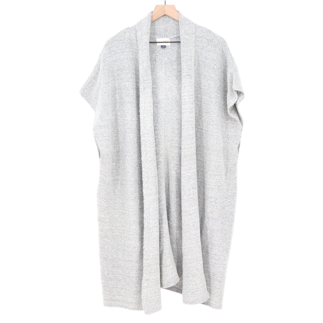 Universal Thread Heather Gray Open Front Knit Cardigan Vest Longline Sleeveless