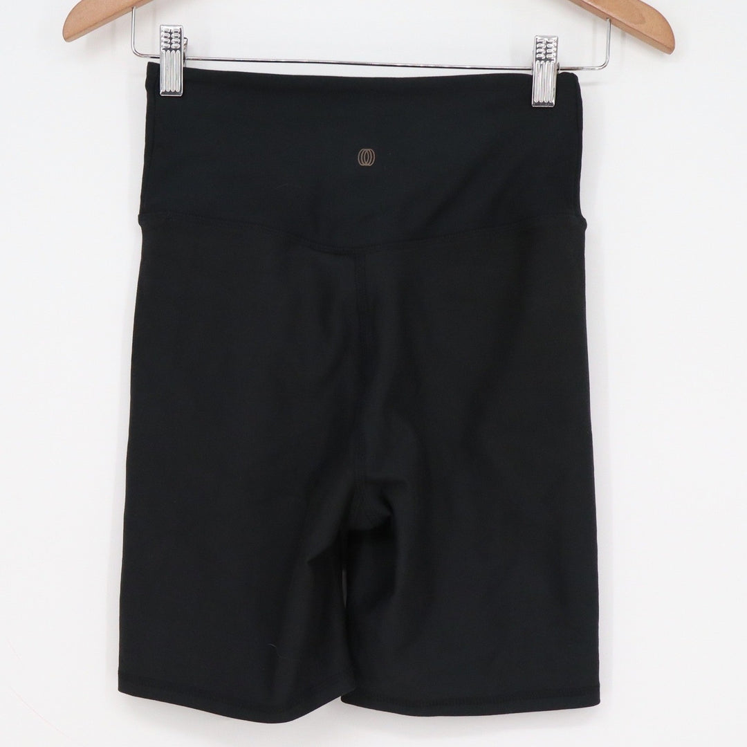 Balance Collection Womens High Waisted Biker Shorts Black Size M Activewear 7in