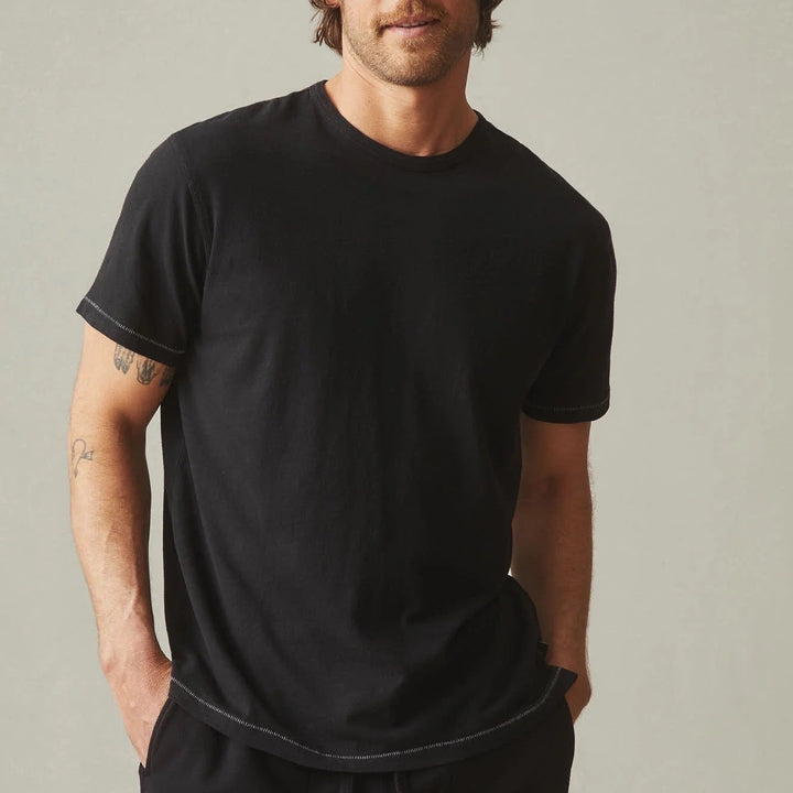 AMERICAN GIANT Mens Black Organic Cotton Hemp T Shirt Size M Made in USA