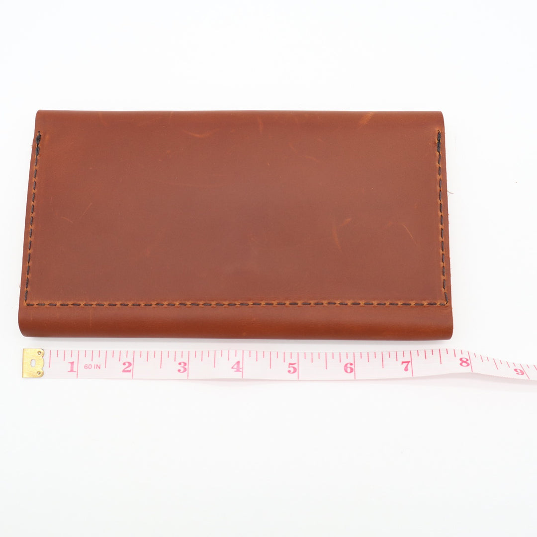 Portland Leather Goods Rancher Womens Tri-Fold Wallet Honey Brown Card Slots