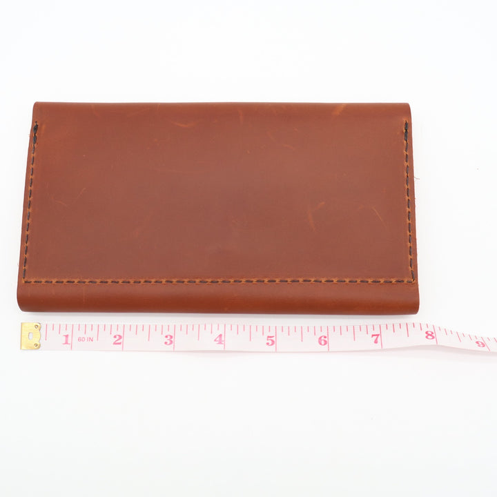 Portland Leather Goods Rancher Womens Tri-Fold Wallet Honey Brown Card Slots