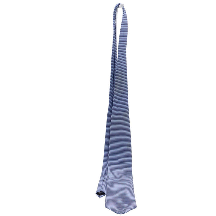 Brooks Brothers Makers Blue Horizontal Micro Stripe Silk Tie Made in USA Italy