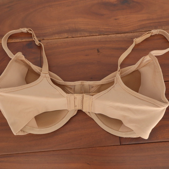 Bali Smooth U Ultra Light Illusion Bra Womens 34C Nude Stretch Underwire Padded