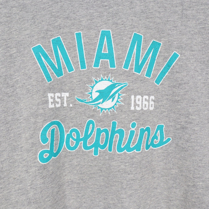 New Era Miami Dolphins NFL Womens XXL T-Shirt Gray Graphic Tee