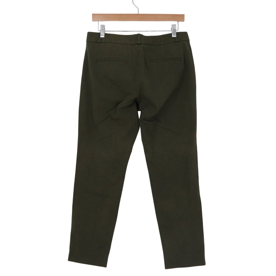 Banana Republic Sloan Pants Womens 4 Olive Green Slim Straight Cotton Blend