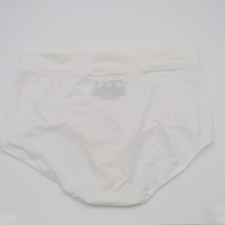 Warners No Pinching No Problems Tailored Microfiber Brief Panty Women 8/XL White