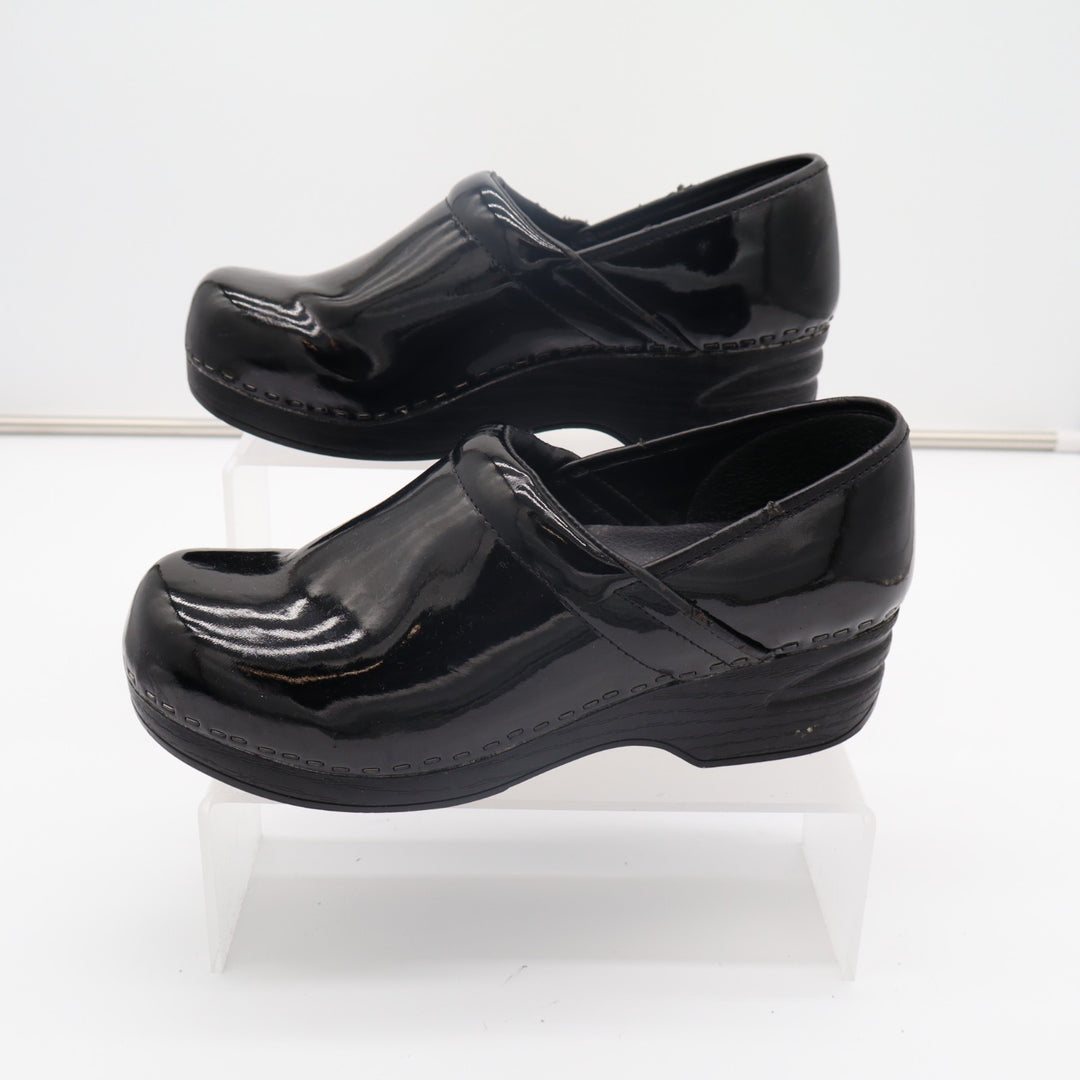 Croft & Barrow Juliana Clogs Womens US 7.5M Black Patent Leather Slip On Shoes