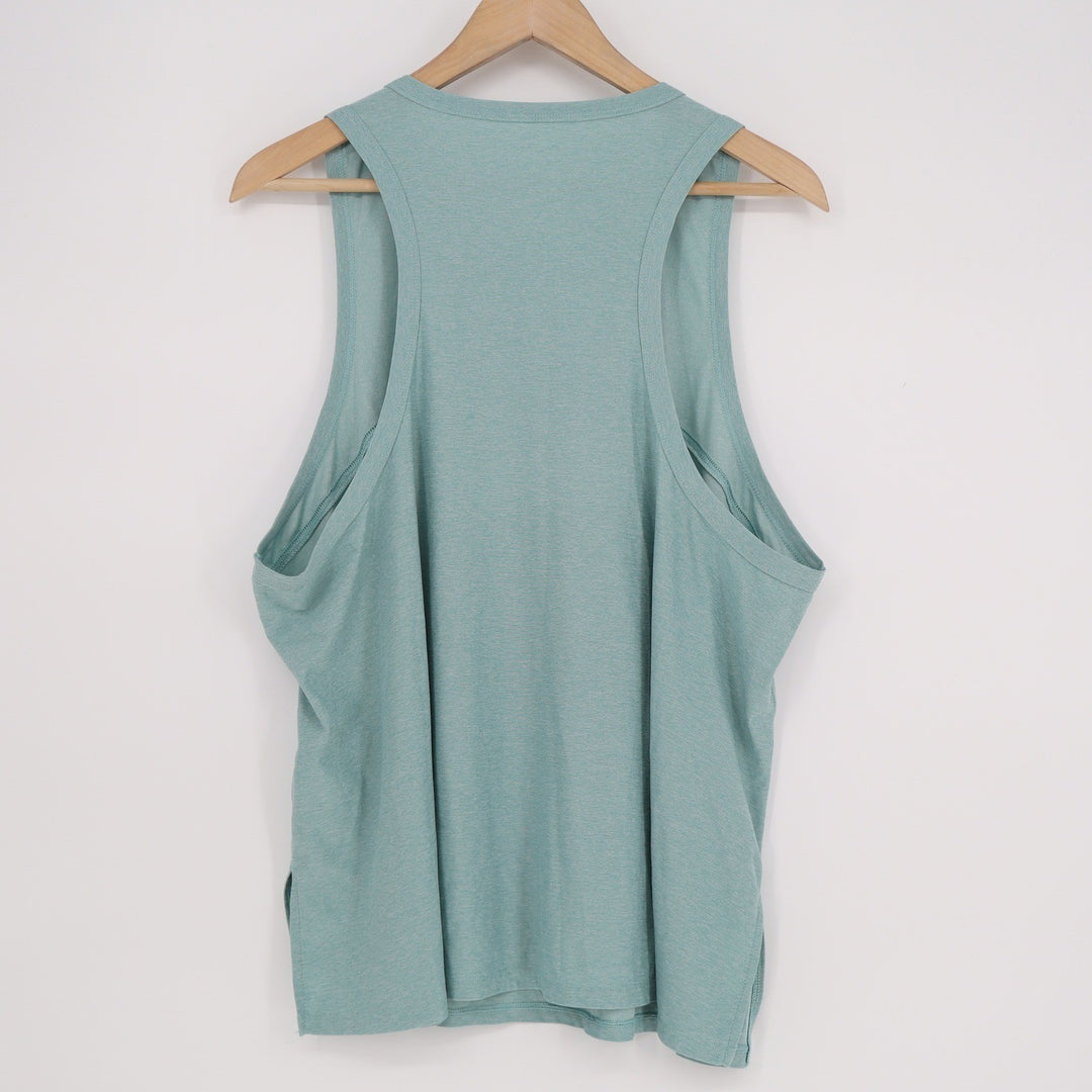 Old Navy Active Cloud 94 Soft Go-Dry Tank Top Mens XL Tall Teal Green Heathered