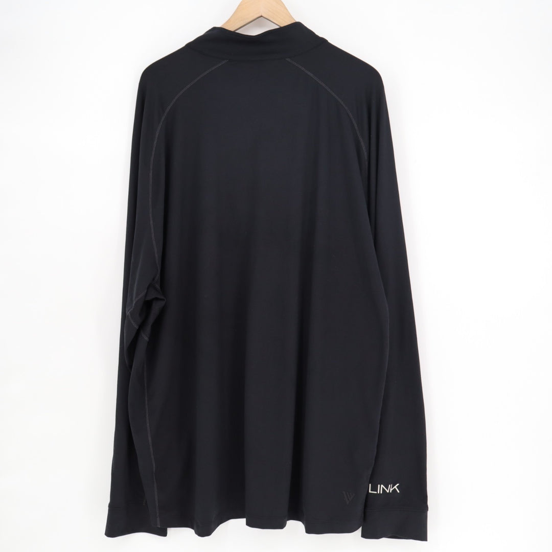 Levelwear Athleisure Mens 3XL Black Stretch Quarter Zip Long Sleeve Performance