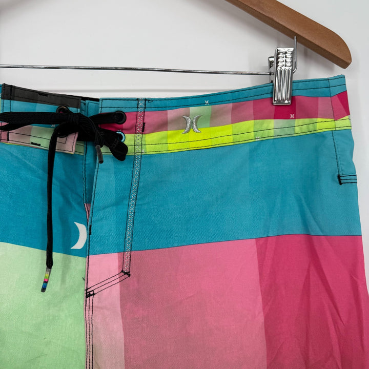 Hurley Phantom Board Shorts Mens 30 Multicolor Colorblock Beach Surf Swimwear