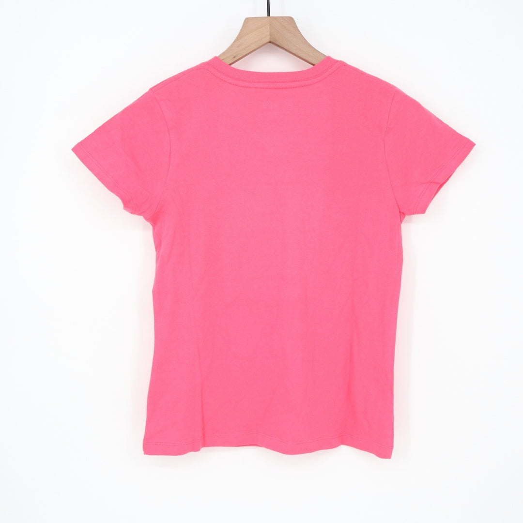 New Era Boston Red Sox Girls Pink Sequin V-Neck T-Shirt Size 10/12 MLB