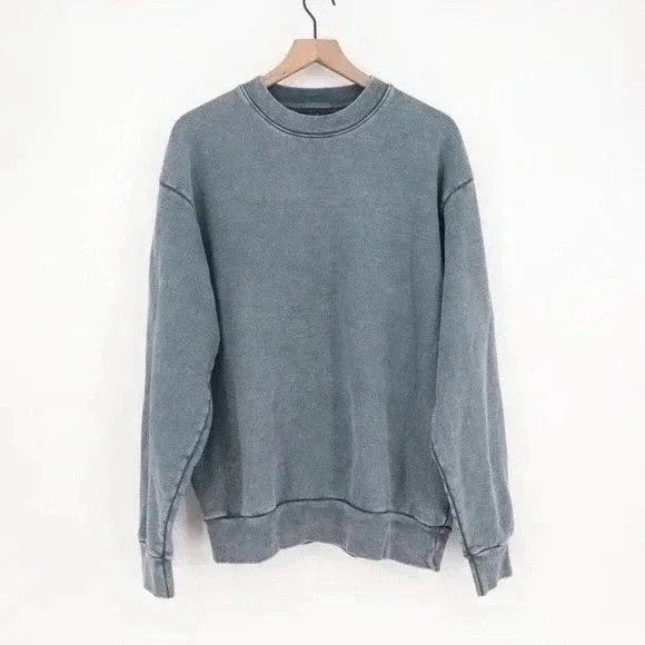 American Giant American Vintage Sweatshirt Unisex M Light Blue Cotton Crew Neck
