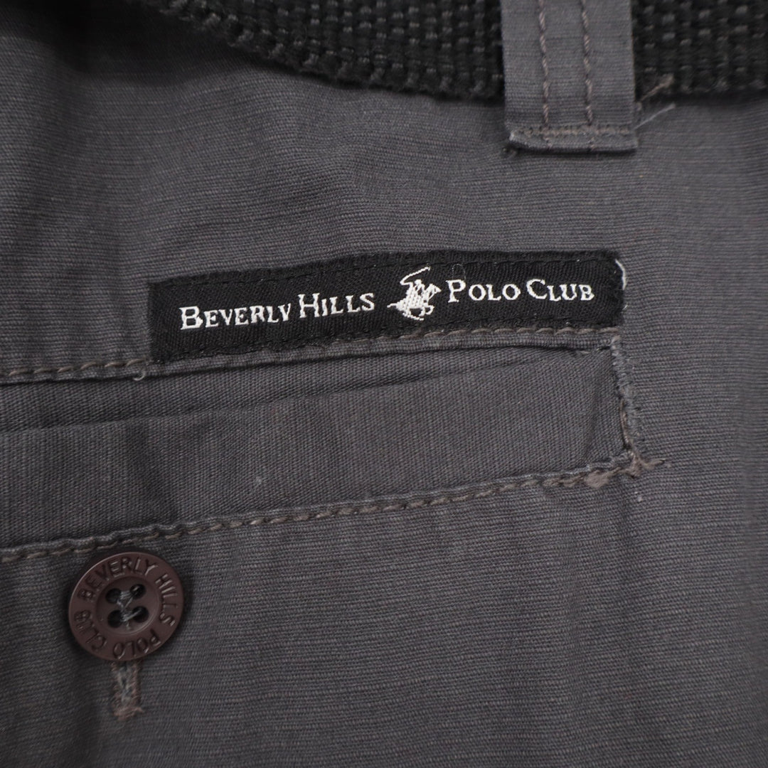 Beverly Hills Polo Club Cargo Shorts Mens 42 Grey Belted Utility Cotton Exc