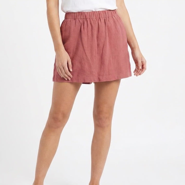 Mini Skort Women's Medium Sunkist Coral Stretch Pull On Elastic Waist Athlatic