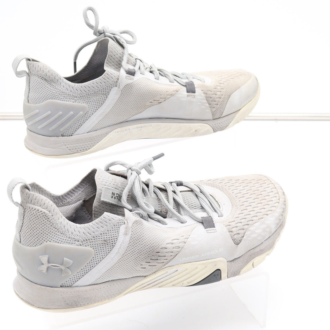 Under Armour TriBase Reign Mens 9 Training Shoes Halo Gray White