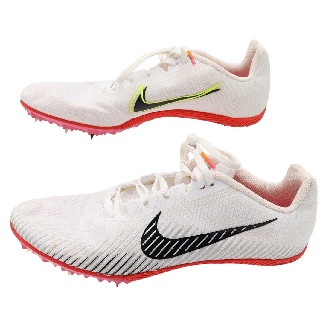 Nike Track Spikes Mens 8.5 Zoom Rival M 9 White Crimson Racing Excellent