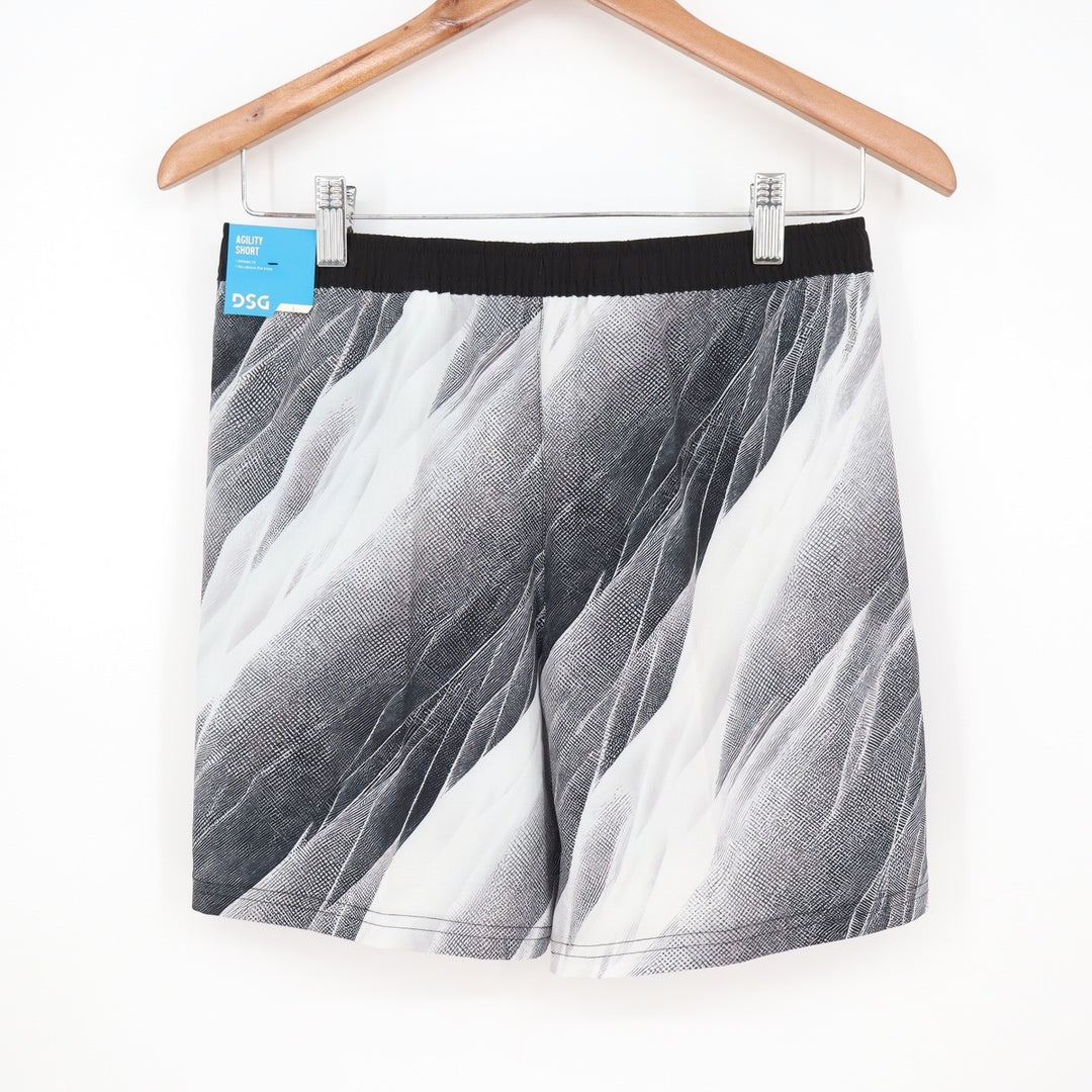 DSG Boys Agility Short Pure White AI Formation Print Size L 14-16