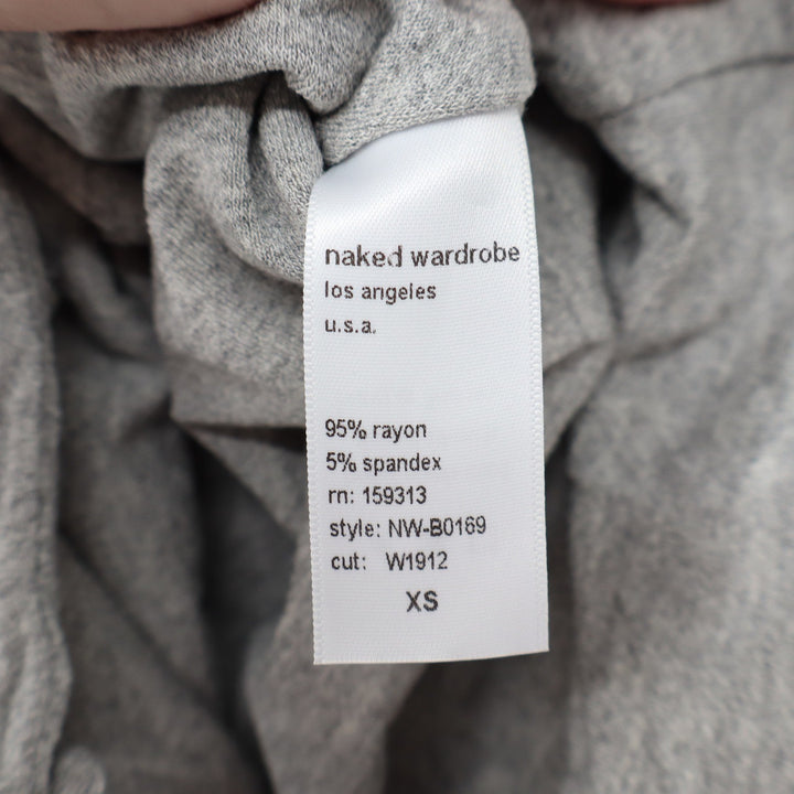 Naked Wardrobe Heather Gray Scoop Neck Sleeveless Bodysuit XS Womens