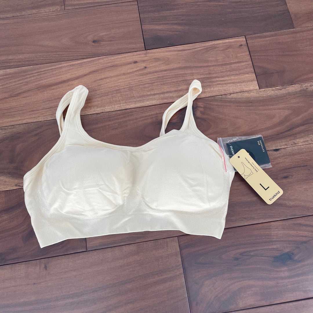 Truekind Daily Comfort Wirefree Shaper Bra L Beige Seamless Support