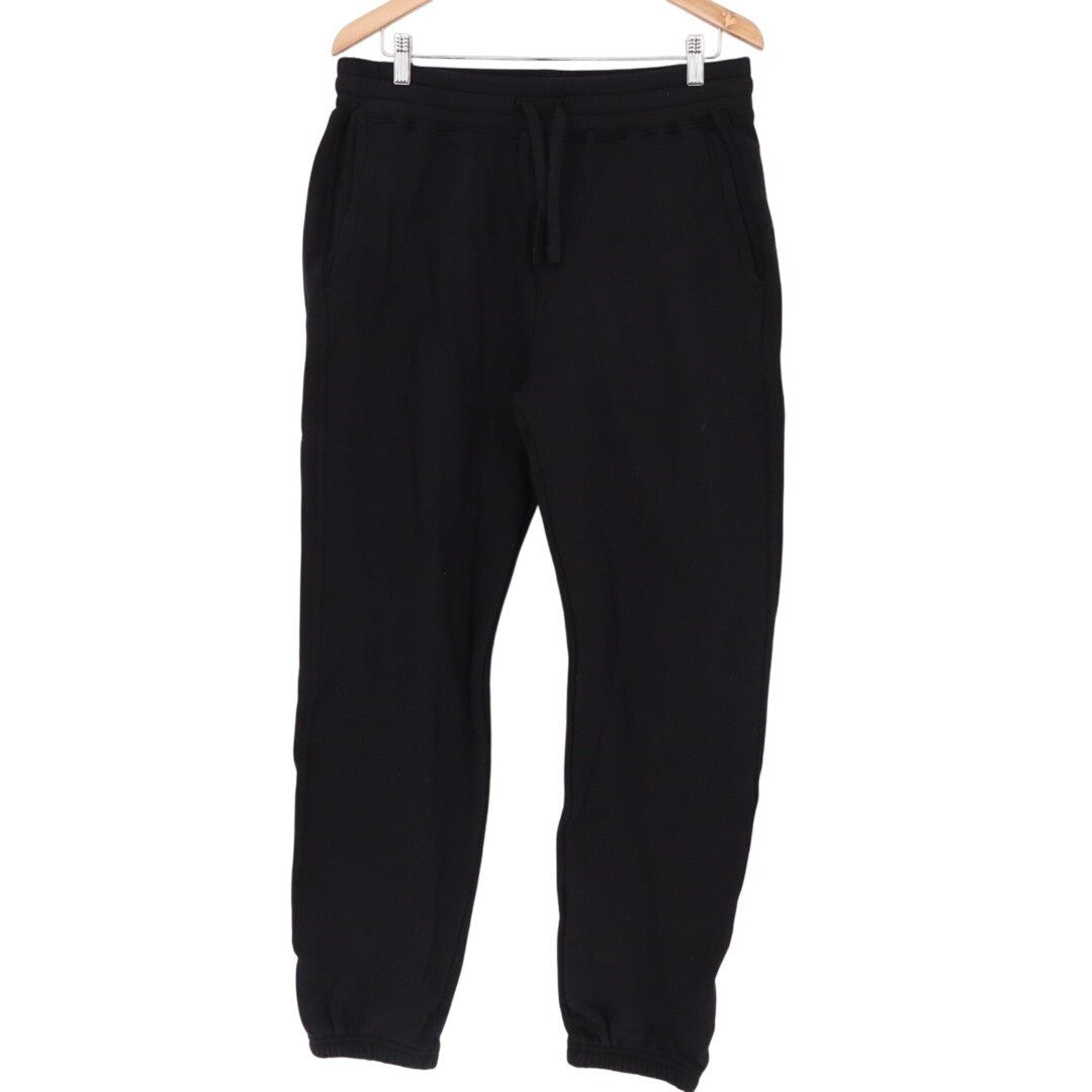 American Giant Sweatpants Mens Medium Black Cotton Slash Pockets Tapered Leg