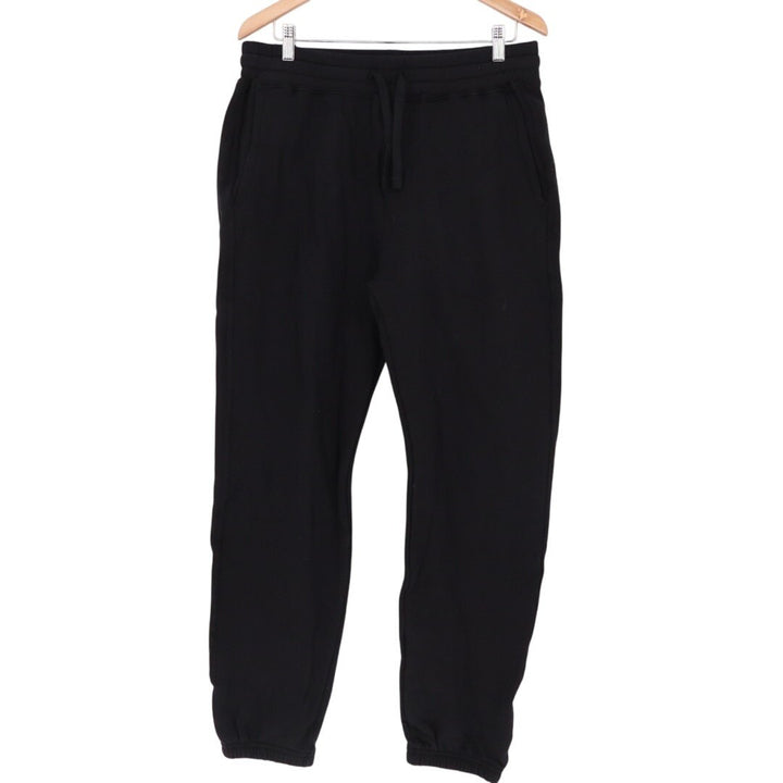 American Giant Sweatpants Mens Medium Black Cotton Slash Pockets Tapered Leg