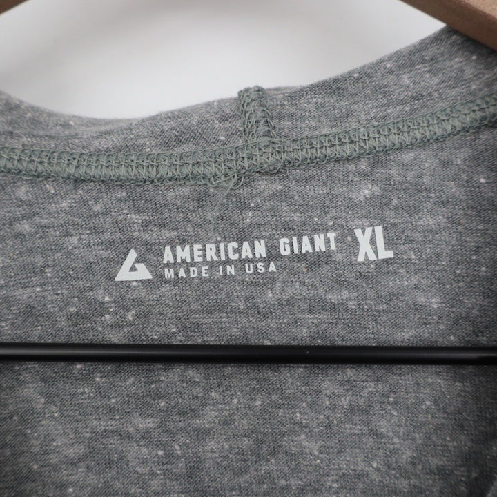 American Giant Mens Full Zip Hoodie Gray Heather XL Made USA Casual Comfort