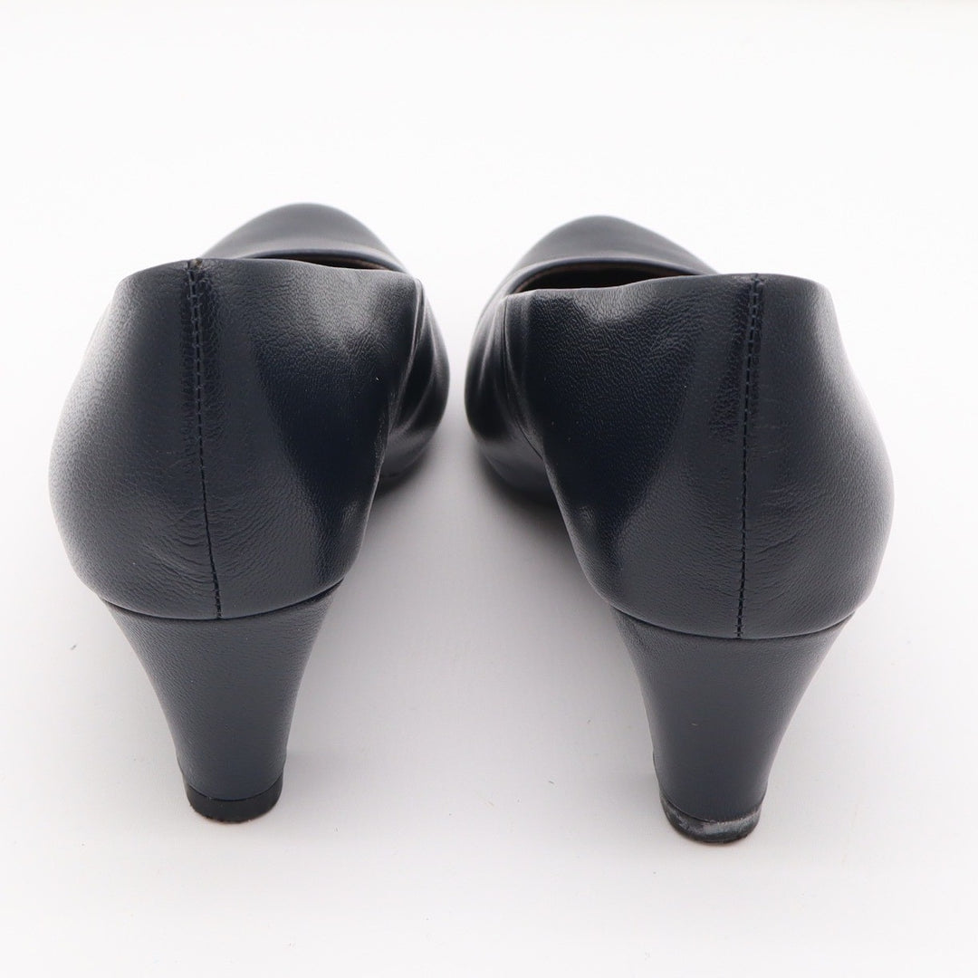 Aerosoles Shore Thing Navy Leather Pumps Heels Heel Rest Size 8M