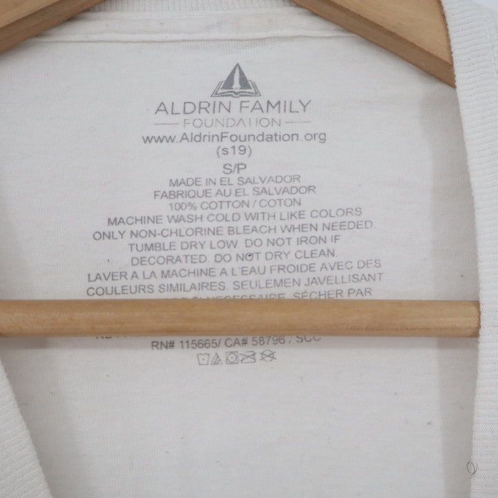 Aldrin Family Foundation NASA Long Sleeve Graphic Tee White Small Space Shuttle