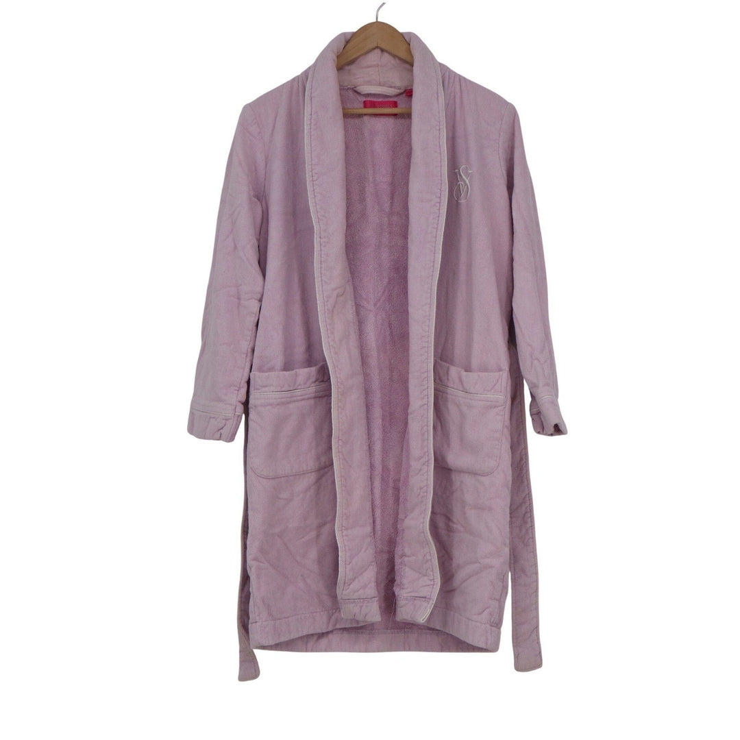 Victoria's Secret Purple Cotton Terry Cloth Belted Bathrobe Medium