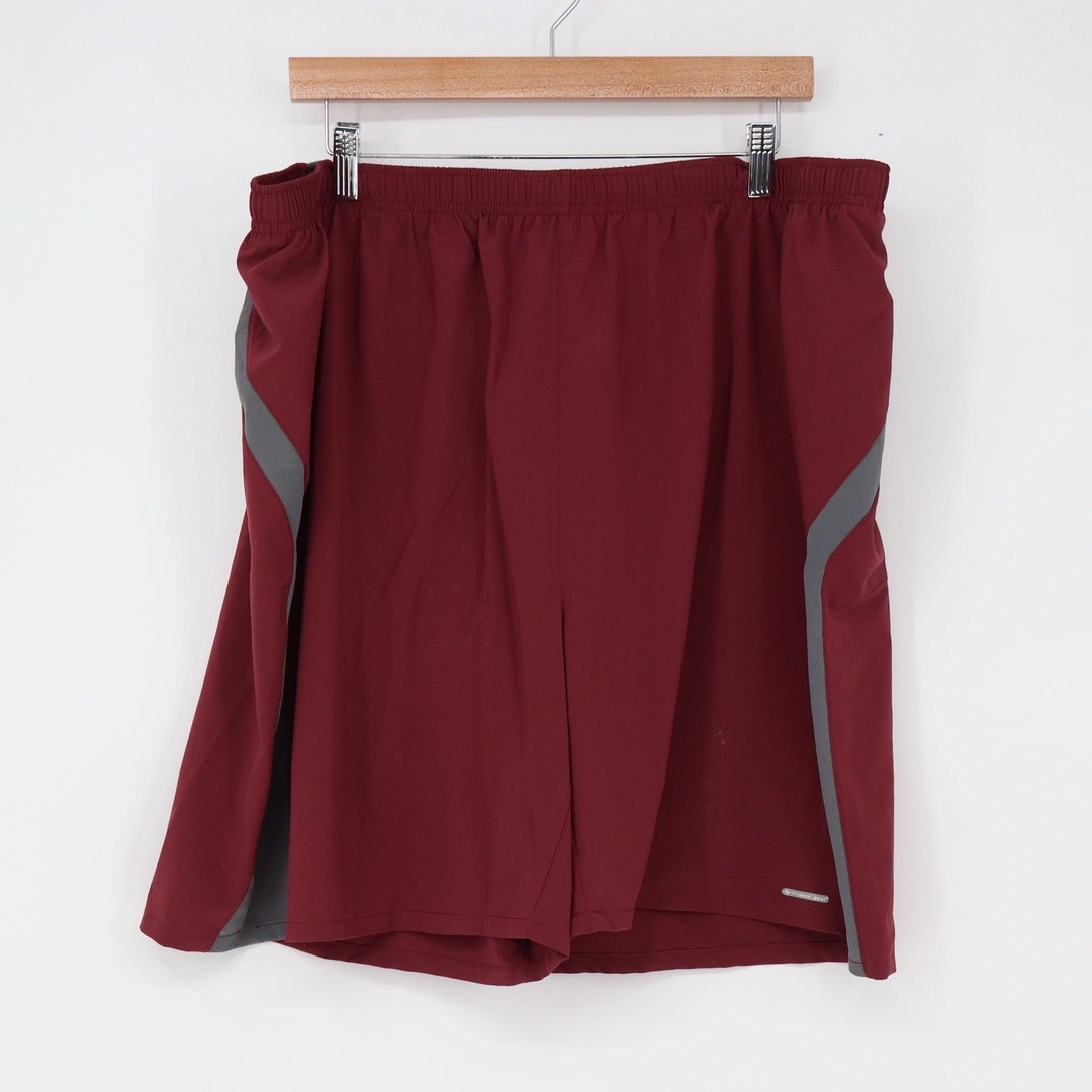 Fitness Gear Athletic Shorts Mens XXL Burgundy Side Stripe Activewear Excellent