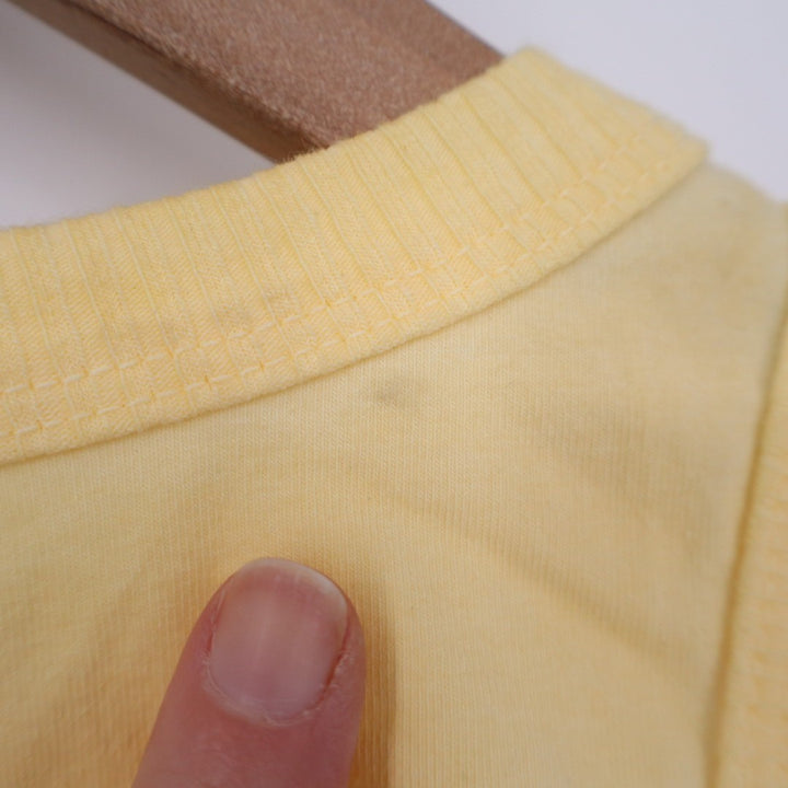 Lulus Lavina Midi Bodycon Dress Womens Small Light Yellow Jersey Knit Sleeveless