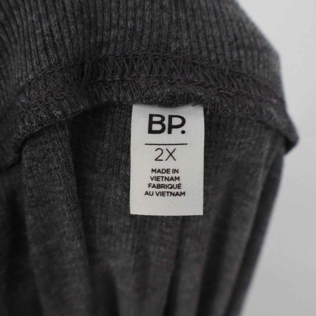BP Dark Gray Ribbed Knit Leggings Pants Plus Size 2X
