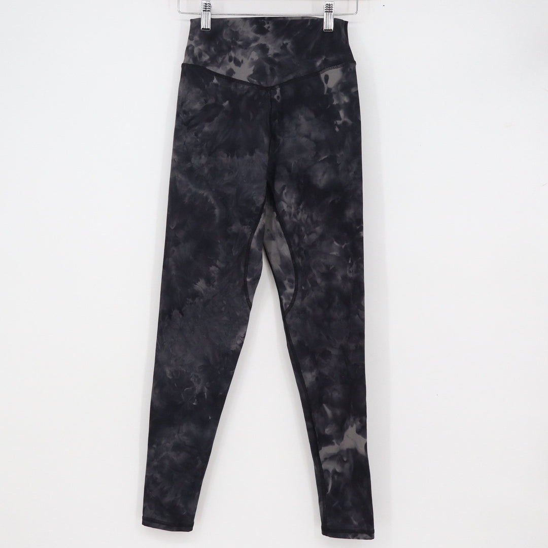 Kamo Fitness Ellyn Tie Dye High Waisted Leggings Black Grey Size Medium