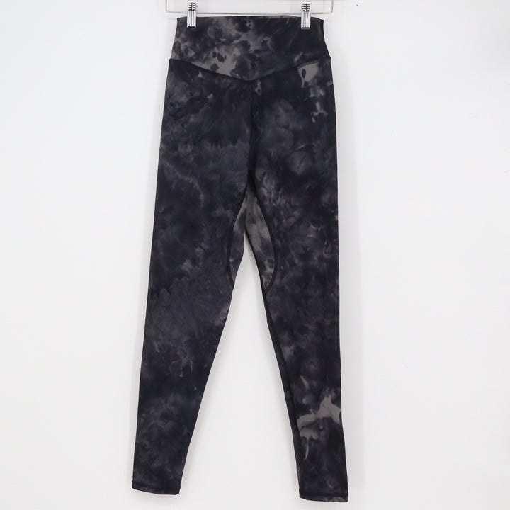 Kamo Fitness Ellyn Tie Dye High Waisted Leggings Black Grey Size Medium