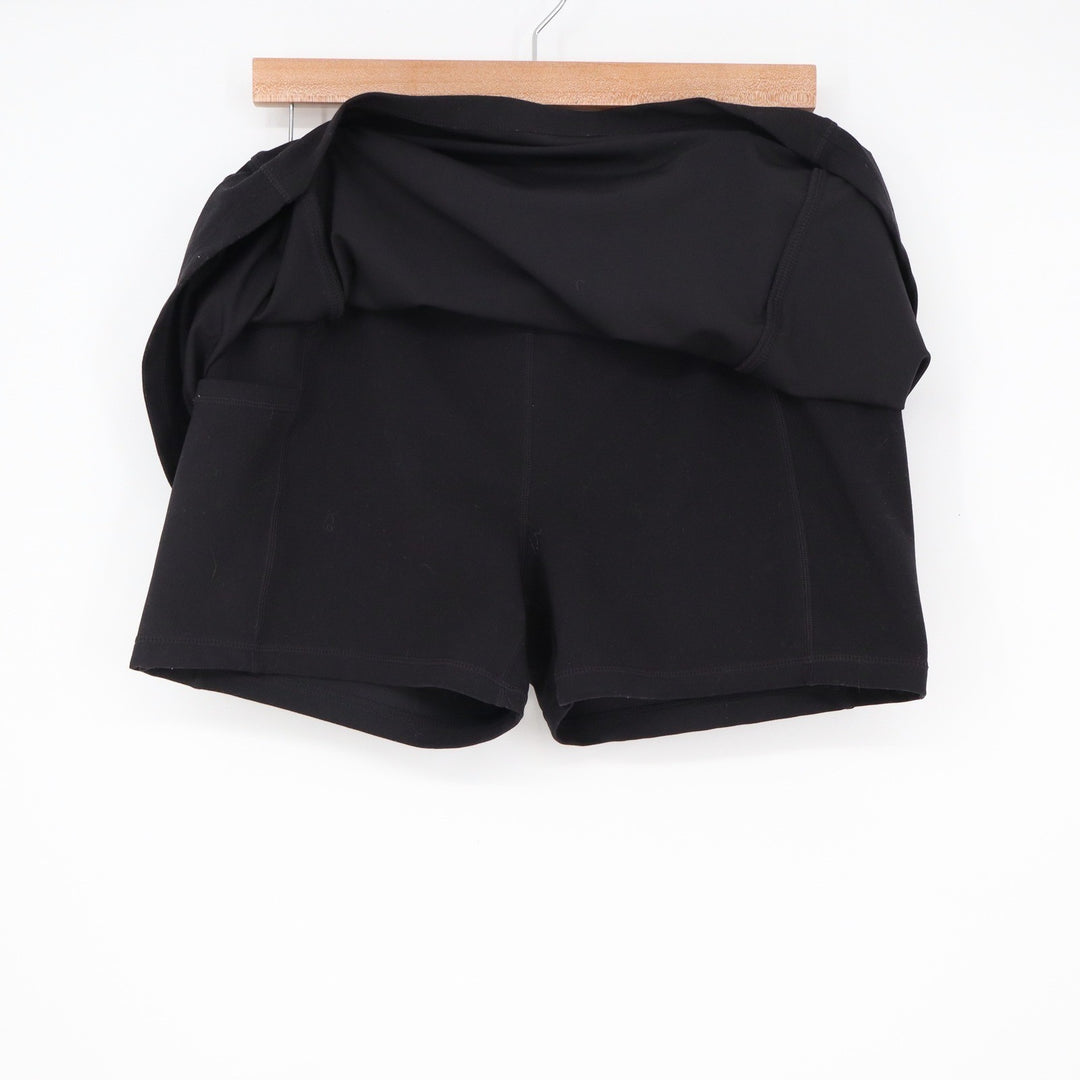 Reebok Womens Black Athletic Skort XL Built-in Shorts Pocket