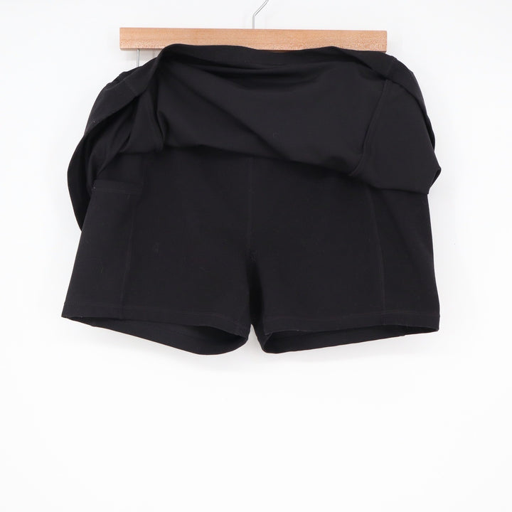 Reebok Womens Black Athletic Skort XL Built-in Shorts Pocket