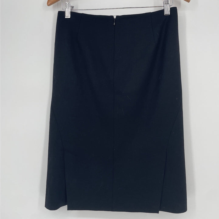Theory Black Wool Blend Pencil Skirt Size 4 Business Professional Office