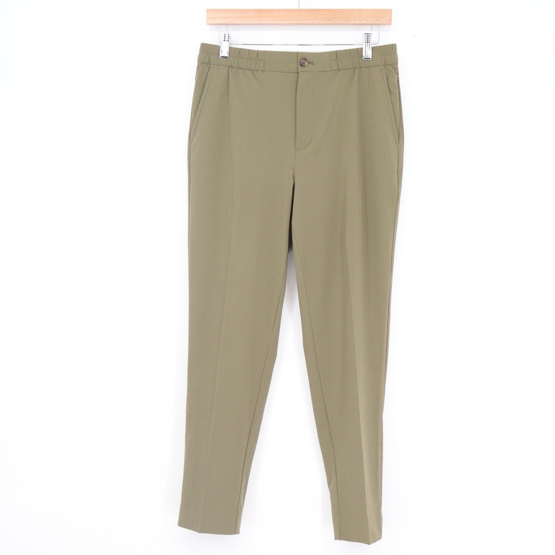 Banana Republic Airstretch Tapered Pants Mens Small Olive Green