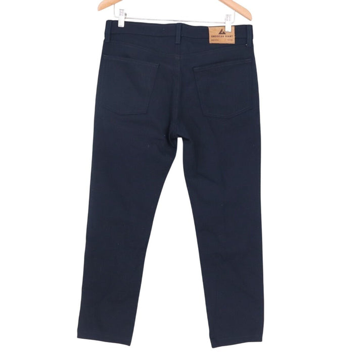 American Giant Roughneck Pants Mens 30x32 Blue Stretch Canvas Straight Workwear