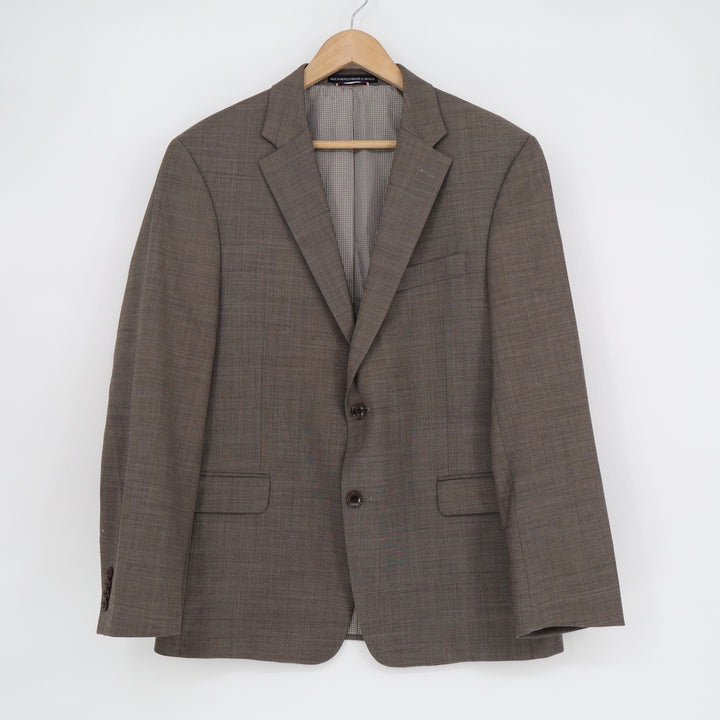 Tommy Hilfiger Mens 40S Brown Wool Blend Two Button Blazer Sport Coat DVC 055