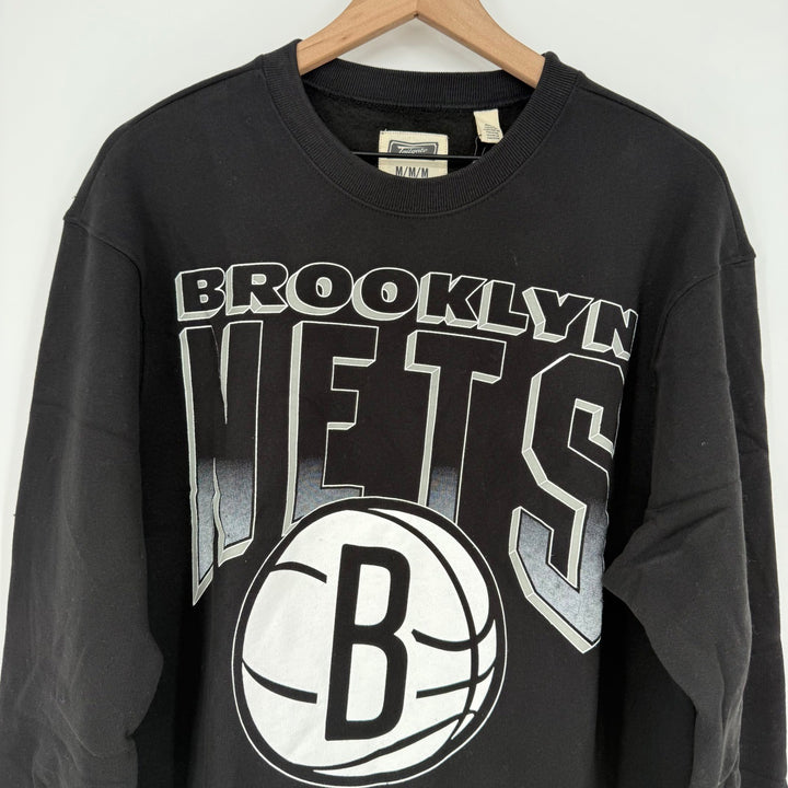 Tailgate Brooklyn Nets NBA Crew Neck Sweatshirt Black Mens Size M